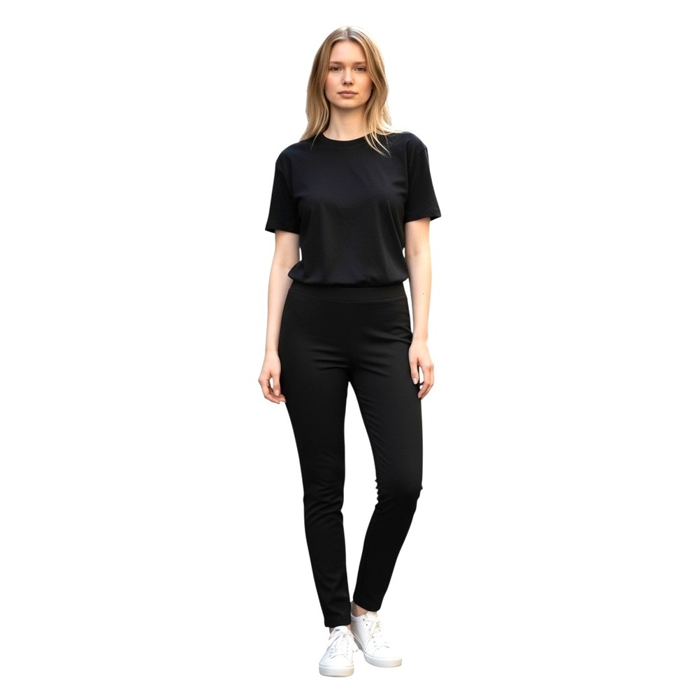 Athleta Women's Black Ankle Jeggings Pants Back Zip Elastic Waist 6 Waist 28"‎